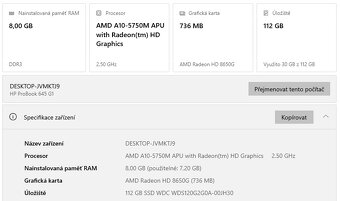 ▼HP ProBook 645 G1 - 14" / AMD A10-5750M / GPU 0,75GB / 8GB - 2
