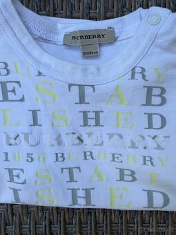 Burberry triko dětské,nápis, 12m,80cm,bílé,Praha - 2