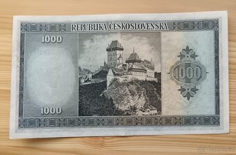 1000kčs bez data (1945) Jiří z Poděbrad Neperforovaná - 2