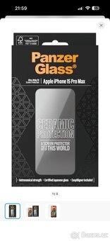Ochranné sklo PanzerGlass Ceramic na iPhone 15 Pro Max - 2