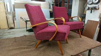 Křesla Jindřich Halabala 1967 2 ks. retrokřesla. - 2