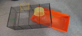 Klec pro křečky nebo křečíky - oranžová (50,0x28,0x25,0cm) - 2