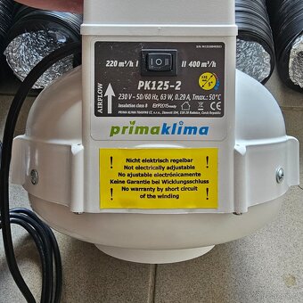 Ventilátor Prima klima PK125-2. + potrubí combiflex - 2