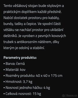 Nový stojanový věšák... - 2