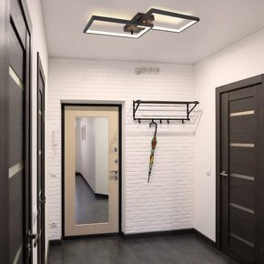 Černé moderní stropní stmívatelné LED svítidlo - obdélníky - 2