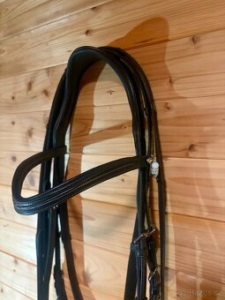 Černá anatomická uzdečka a otěže, značka PASSIER - 2