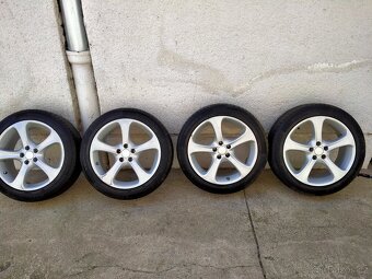 Alu kola Alessio, 7,5J x17, 5x100, Letní pneu 205/50 r17 89V - 2