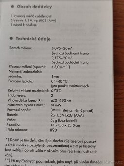 Laserový měřič Parkside - 2