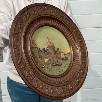 2ze 2 Johannes Maresch nádherný talíř měděná montáž Přistav - 2