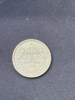 Stříbrná mince 5 Korona 1907 – František Josef I. - 2