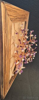 🌳 Strom života a štěstí v obrazu – Jabloň hojnosti -Ametyst - 2