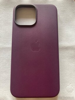 Apple kožený kryt tmavě fialový na iPhone 13 Pro Max - 2