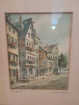 Starý akvarel, signováno T.Brettner - 2