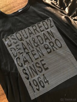 Triko Dsquared černé s šedým potiskem - 2