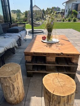 Parketový stůl, stůl z palet, zahradní stůl, retro stůl - 2