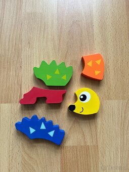 Dětské dřevěné puzzle Ježek - 2
