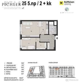Prodej bytu 2+kk, 60,2 m², Plzeň - 2