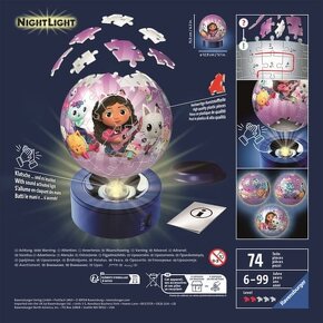 3D puzzle noční světlo / lampa Gabby’s Dollhouse - 2