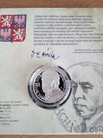 Stříbrná medaile Českoslovenští prezidenti- Emil Hácha proof - 2