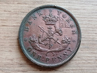 1 Penny 1850 Upper Canada koloniální mince kolonie H. Kanada - 2
