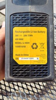 Baterie 40V 2200mA + adaptér - 2