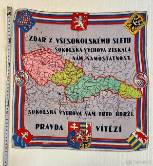 Pamětní šátek k X. všesokolskému sletu (1938) - 2