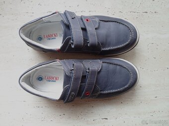 Modré boty polobotky kožené - 35 nové - 2