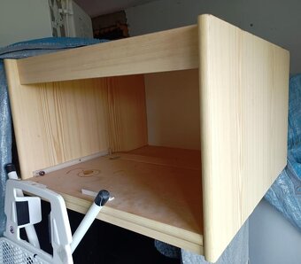 Velká šatní skříň s nástavcem, světlé dřevo - 2