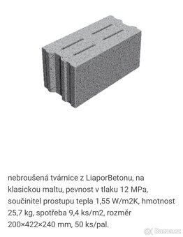 Liapor tvárnice M 200 - 2