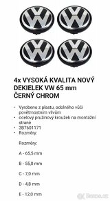 Krytky na kola VW 56 mm - 2