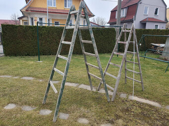 Staré dřevěné žebříky, štafle - 2