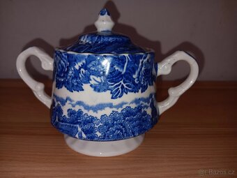 Cukřenka anglický modrobílý porcelán - 2