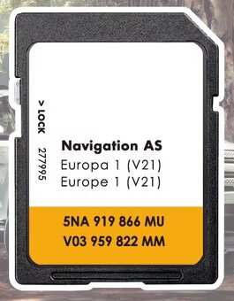 Navigace nejnovější Mapy Volkswagen VW MIB2 EU 2025 - 2026 - 2