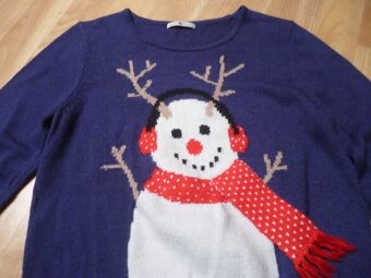 vánoční svetr sněhulák vel.M-L - 2