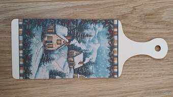 Dekorační prkénka zimní chalupa - 2