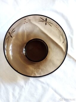 Skleněná mísa na ovoce ručně zdobená - 2