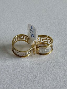 Zlaté náušnice 14K, 5,0 g, průměr 2 cm - 2