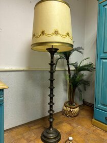 Stará TĚŽKÁ mosazná podlahová lampa - 2
