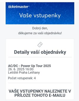 Prodej lístku na AC/DC - Power Up Tour 2025 - 2
