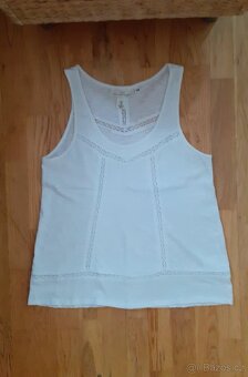 Bílý top s krajkou H&M - 2