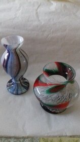 VÁZY Z BROKOVÉHO SKLA // KOŘENKY RUČNĚ MALOVANÉ - 2