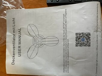 Stropní ventilátor s LED světlem (313) - 2