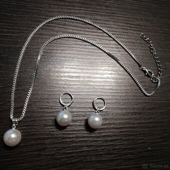 Sada perly stříbrná /zlata - 2