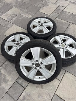 Alu kola 5x112 17” Skoda Vw Audi 225/45R17 letni - 2