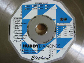 Diamantový řezací kot. Huddy diamonds, pr. 350 x 25,4 mm - 2