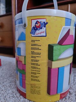 Dřevěné kostky,vkládačka a 3D PUZZLE - 2
