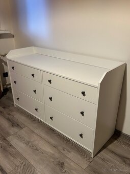IKEA HAUGA – bílá komoda se 6 zásuvkami – TOP STAV - 2
