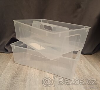 2x SAMLA Vložka do krabice 11/22 l, průhledná, 37x25x12 cm - 2