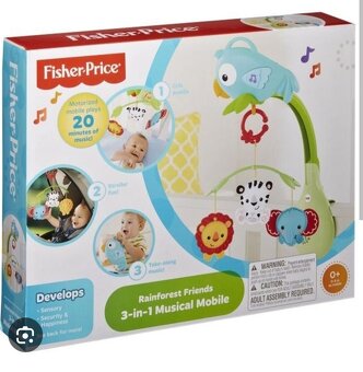 Kolotoč nad postýlku Fisher Price 3 v 1 Rainforest - 2