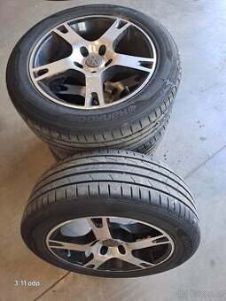 Originální litá sada kol VW 5x112 205/55 R16 HANKOOK DOT5021 - 2